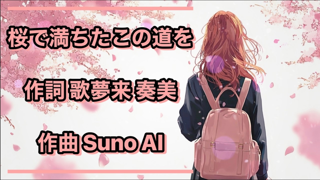 【旅立ちの歌】桜で満ちたこの道を/歌夢来 奏美