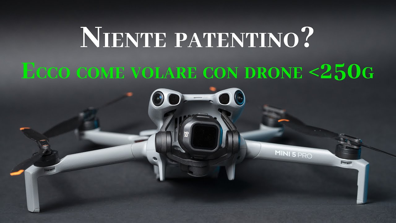 Drone sotto 250g senza patentino: regole, D-Flight e assicurazione