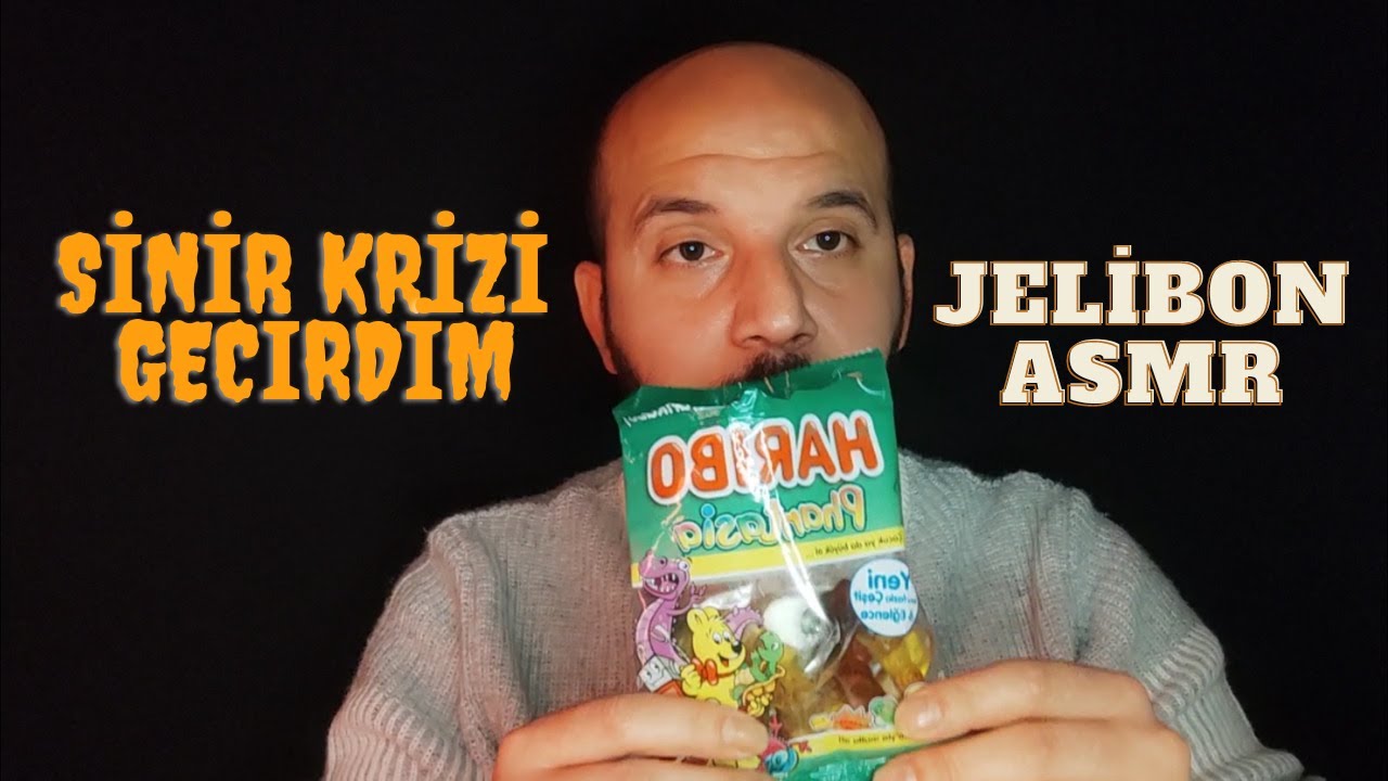 TÜRKÇE ASMR | SİNİR KRİZİ GEÇİRDİM | SOHBET ASMR ( jelibon yiyorum )