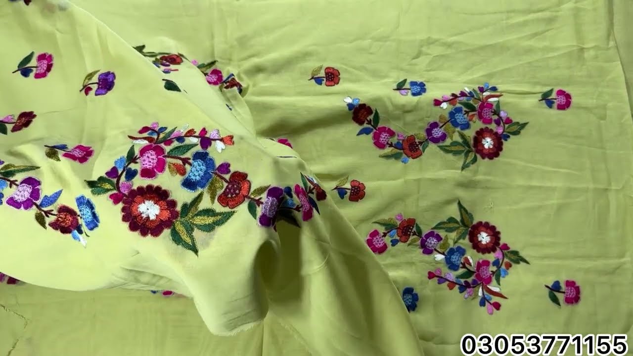 Mutlani hand Embroided 3 pc dresses 03053771155