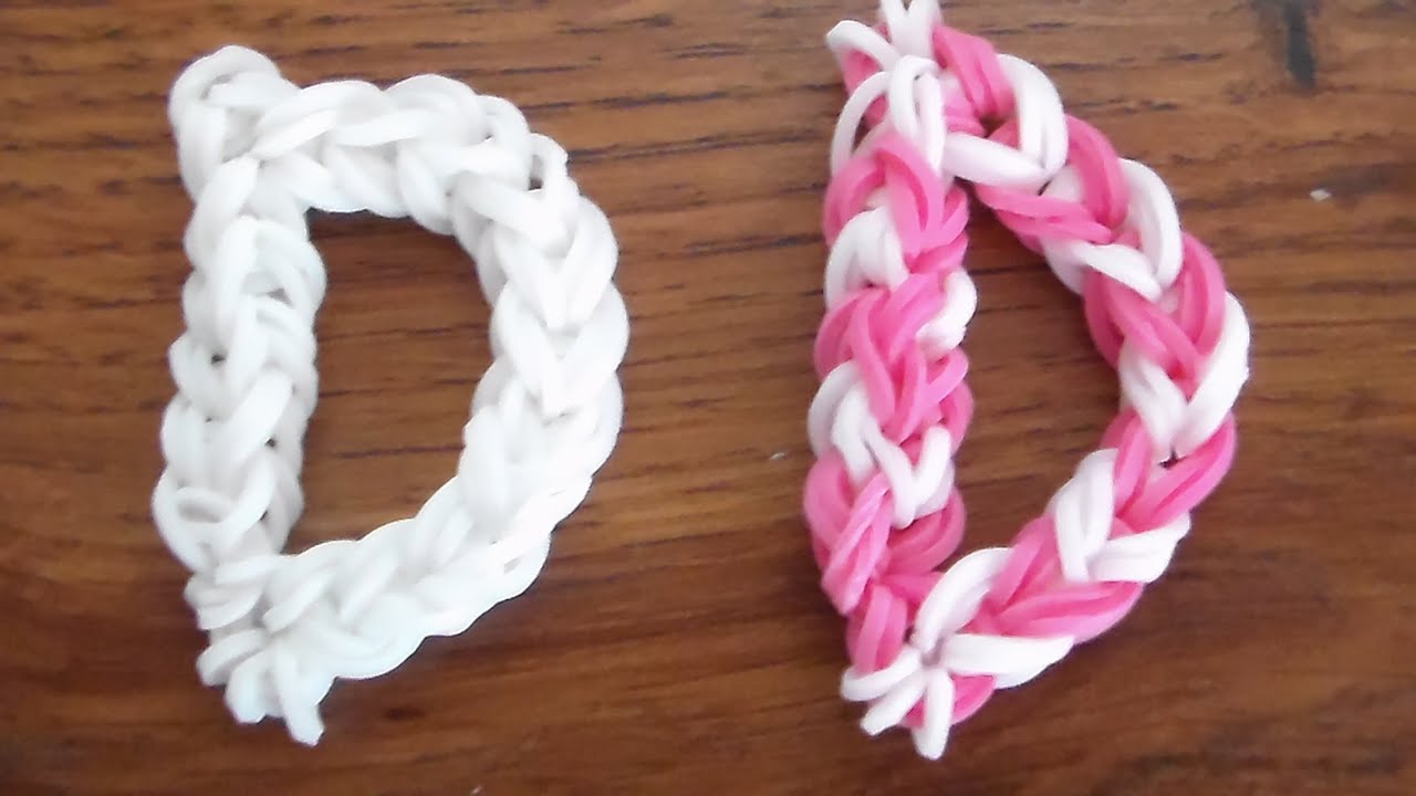 Como Hacer La Letra D Con Gomitas sin telar Rainbow Loom