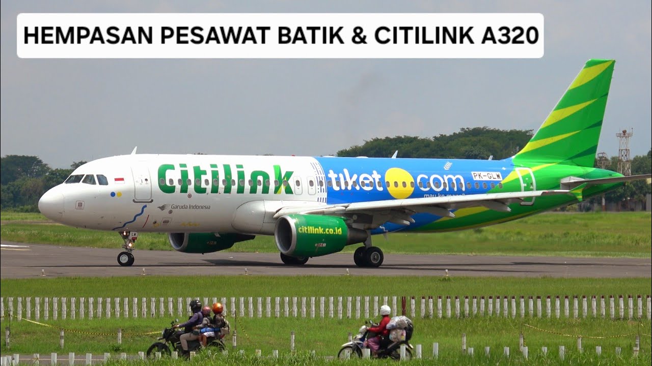 Pesawat Batik & Citilink Airbus A320 Take Off Di Runway 08, Begini Hempasan Anginnya.....