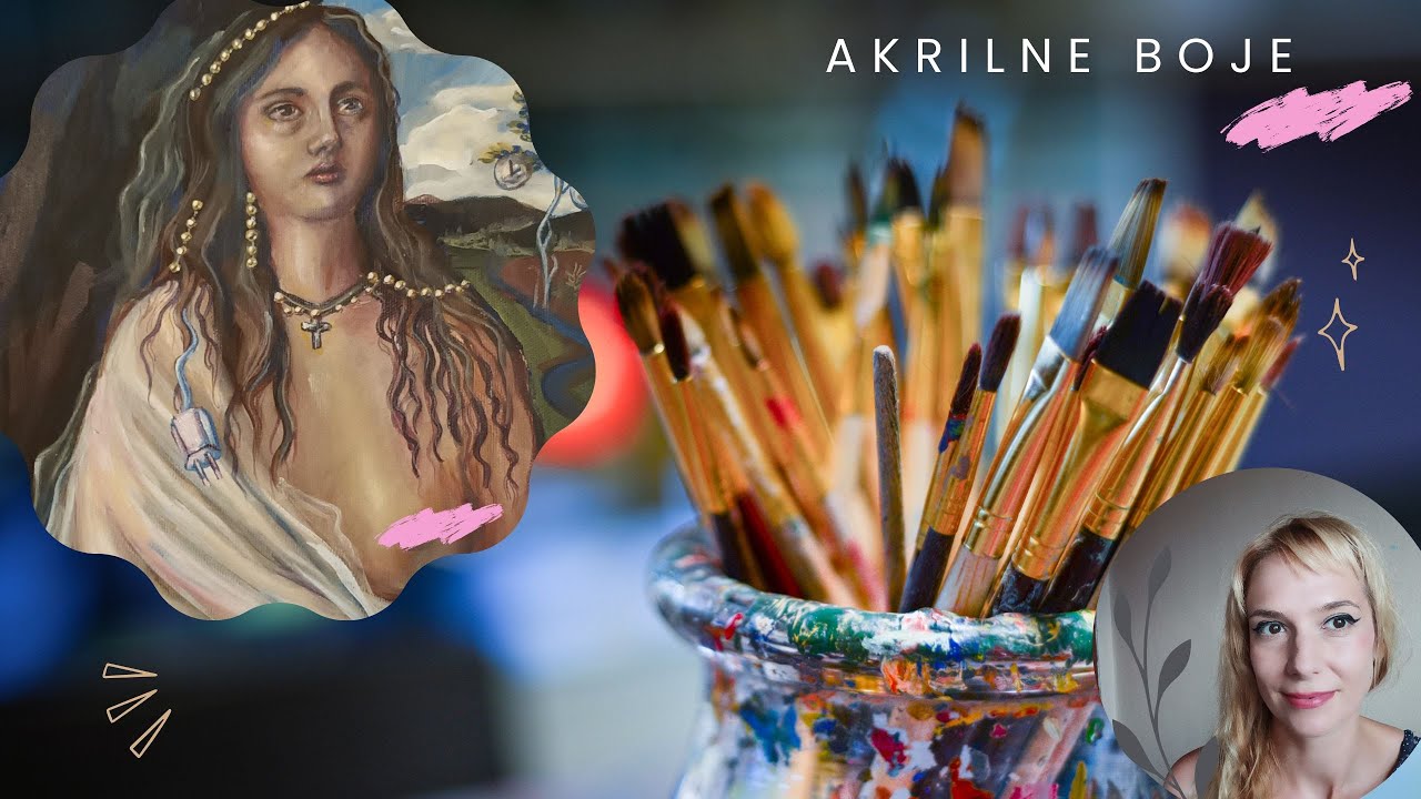 AKRILNE BOJE ZA POČETNIKE  Kako slikati akrilnim bojama? #akrilne #boje  #akril