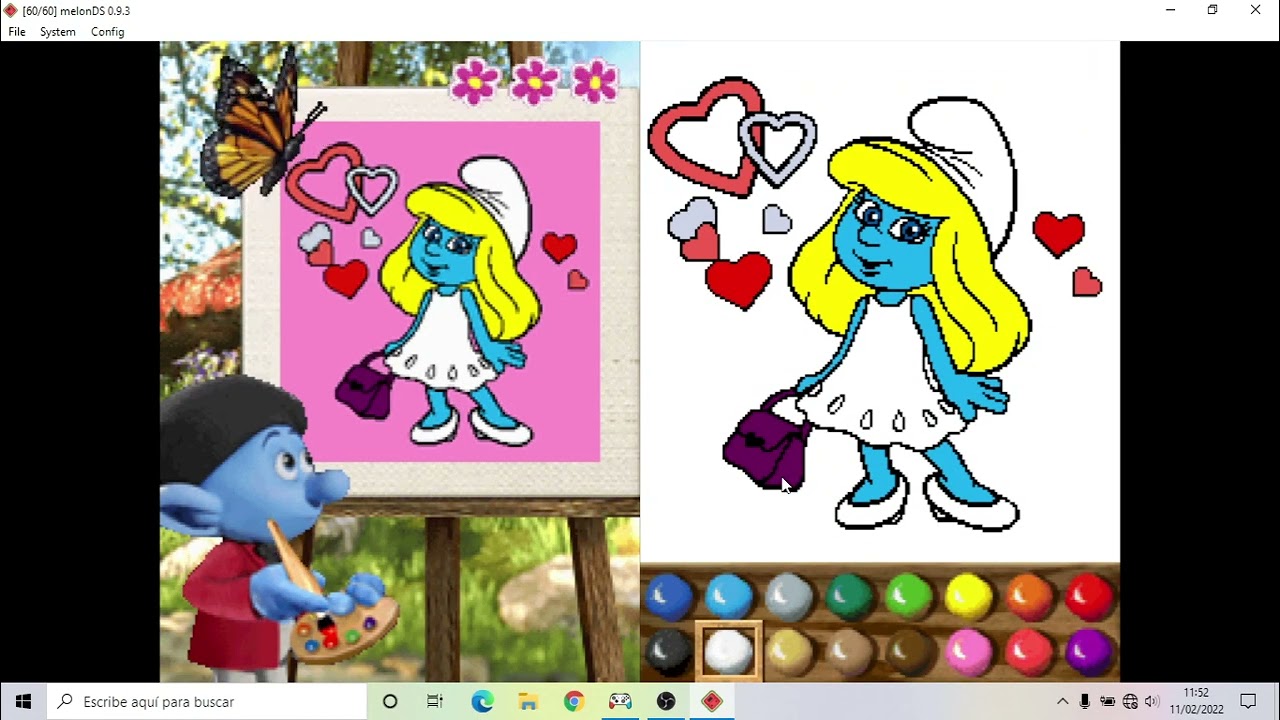 Los Pitufos (The Smurfs) (English) de Nintendo DS con el emulador melonDS. Gameplay (PC)