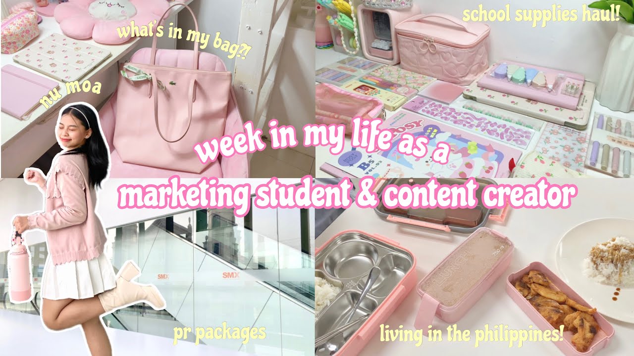 🎀📓6AM productive week in my life as a marketing student & content creator in the Philippines💌
