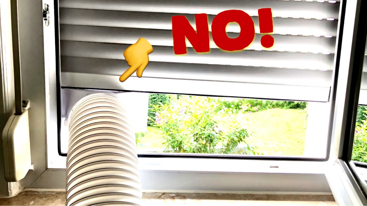 Mobile Klimaanlage Abluftschlauch Fensterdurchführung Rollo Klimagerät DIY AirLock Hot Air Condition