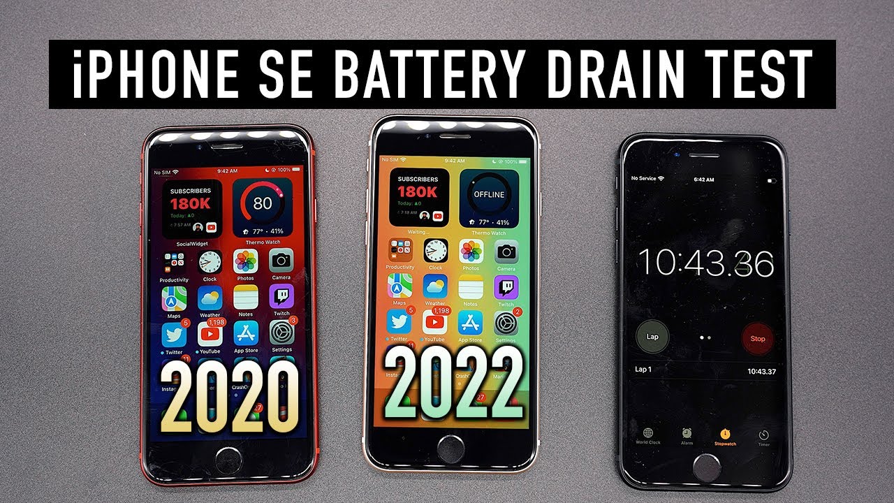 iPhone SE 2022 vs 2020: Battery Life DRAIN Test! *Shocking Results*