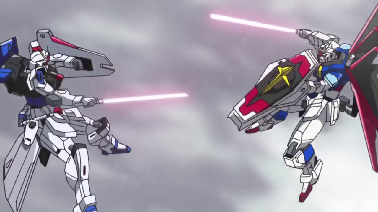 Freedom vs Impulse Gundam Seed Destiny HD Remaster