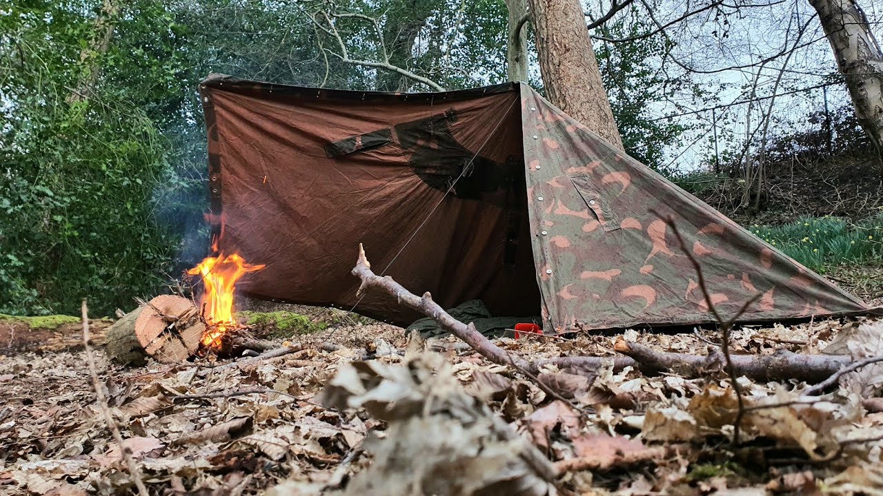 Solo Overnight In A Canvas Lavvu | OEX Bush Pro Bivvi | Swedish Torch Fail