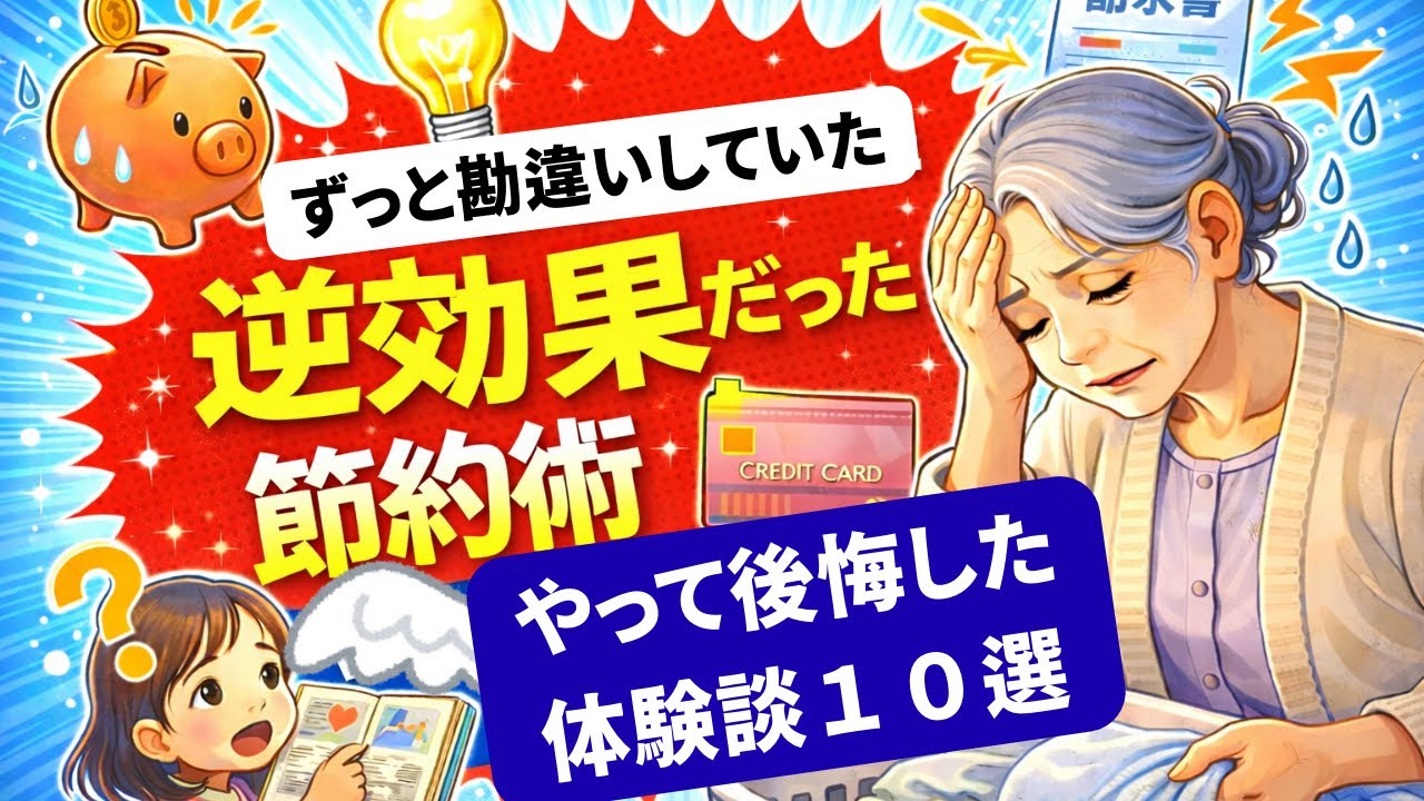 実は間違いだった節約術。やった結果大損して後悔…。老後破綻を招く節約術