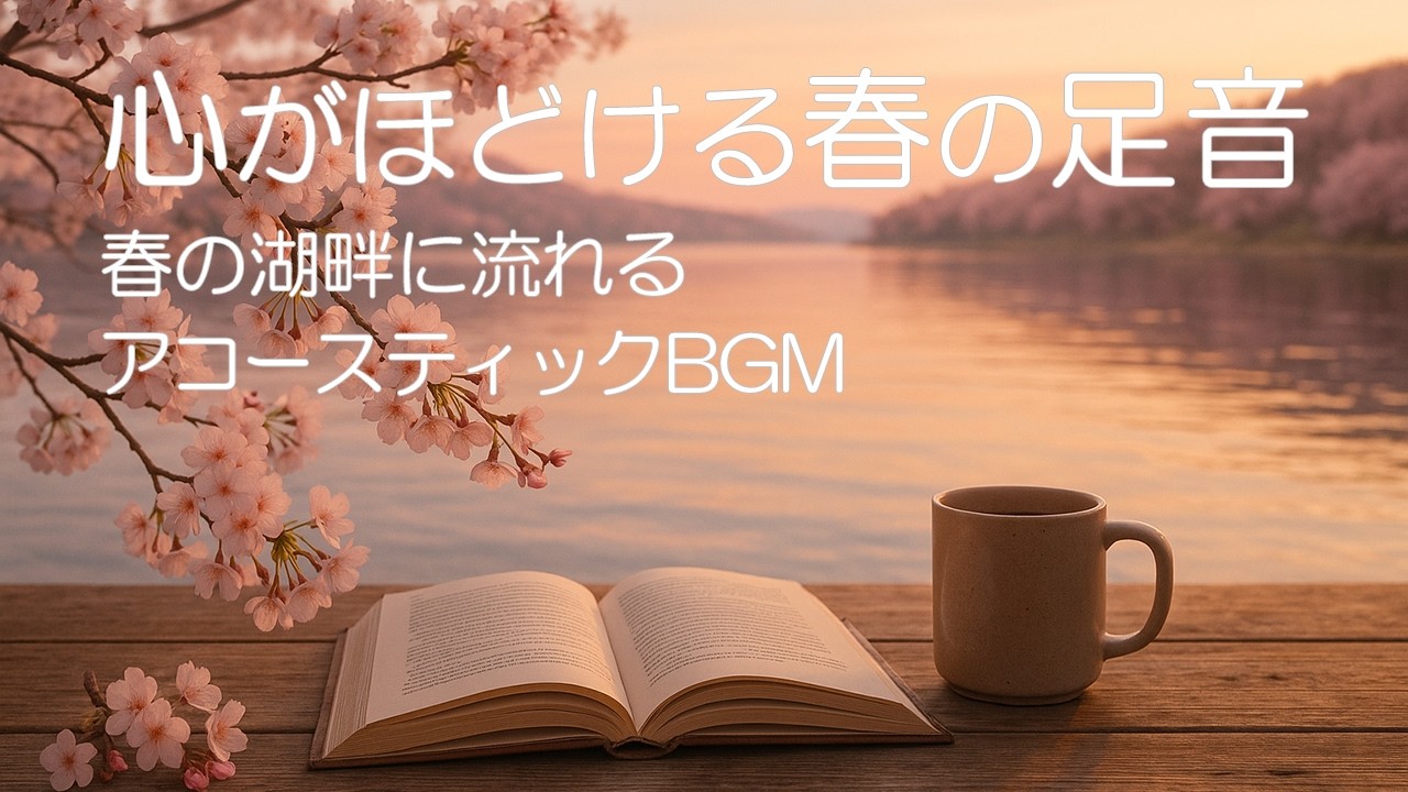 【休息・読書・作業BGM】春の湖畔に流れるアコースティック｜The Monologue of the Spring lakeside Acoustic Edition