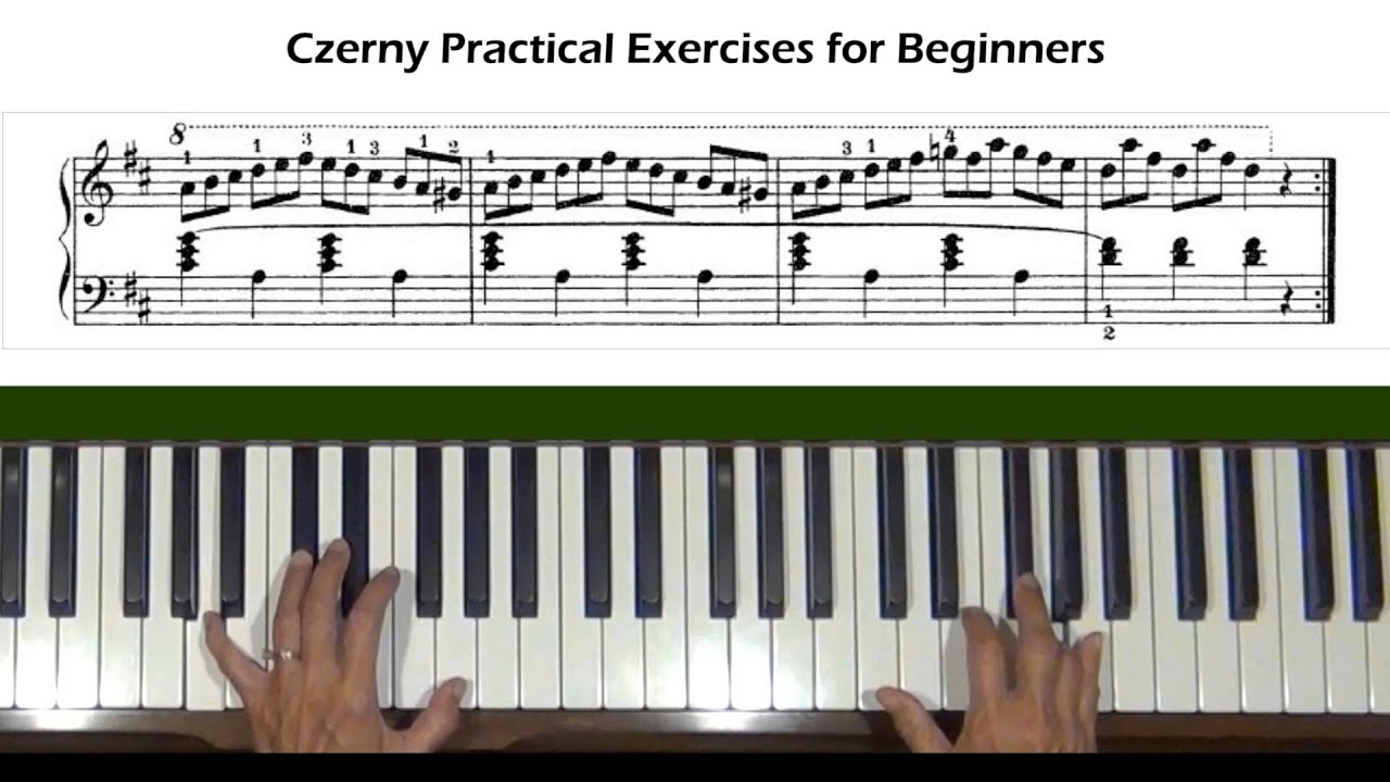 Czerny Practical Exercises for Beginners Op. 599, No. 63 Piano Tutorial
