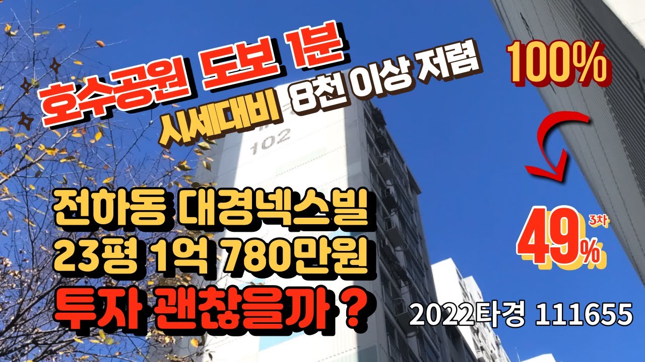 [기각] 23평 아파트, 명덕호수공원 도보 1분, 시세 및 실거래가 대비 8천만원 이상 저렴, 전하대경넥스빌 아파트  - 2022 타경 111655 [울산경매물건]