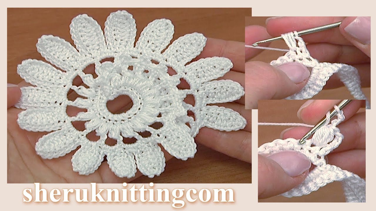 Crochet Spiral Motif in Irish Lace Part 2 of 2