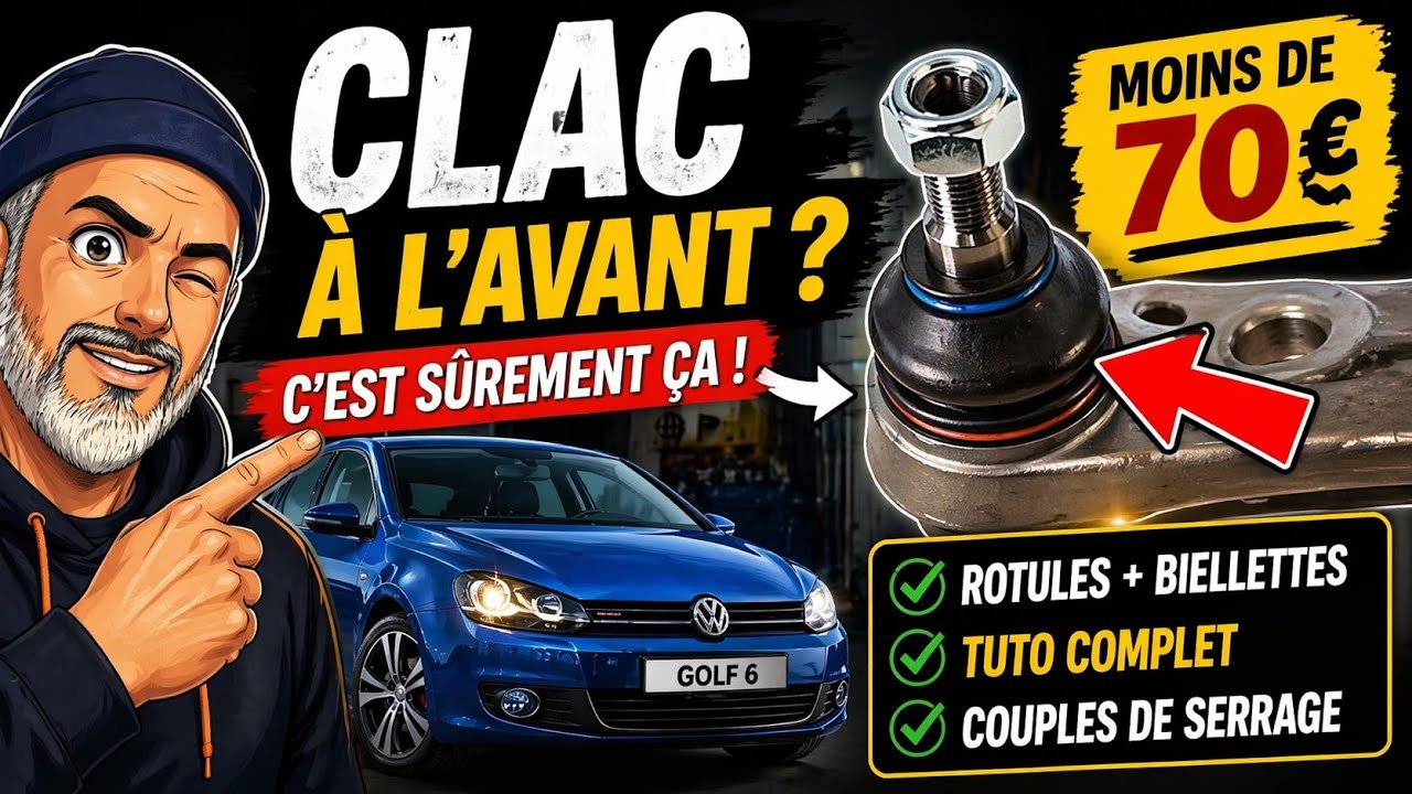 Tutoriel Golf 6 : Rotules + biellettes de suspension changées pour moins de 70€ !