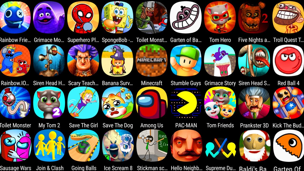 Supreme Duelist,Among Us,Banana Survival,StickWar Legacy,Skibydi Toilet,Roblox,Horror Hide,Roblox...
