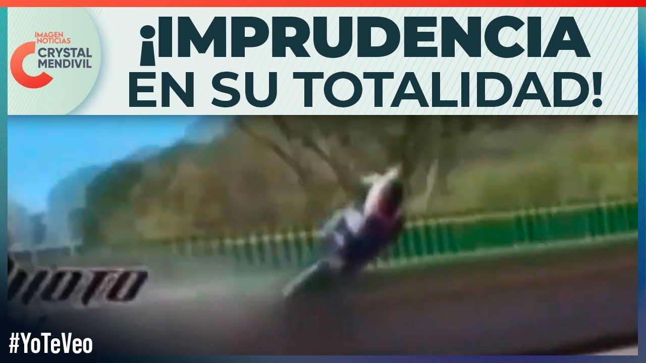 Motociclista aceleró demasiado y salió volando en la México-Cuernavaca | Noticias con Crystal