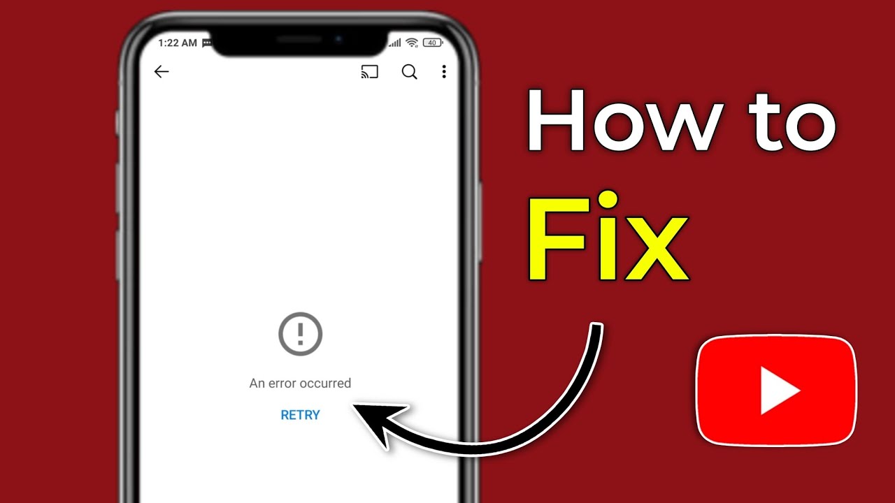 fix an error occurred youtube problem | an error occurred youtube channel problem solved