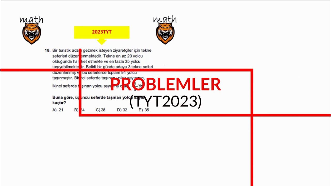 PROBLEMLER-(Tekne Seferi Sorusu)(TYT2023)