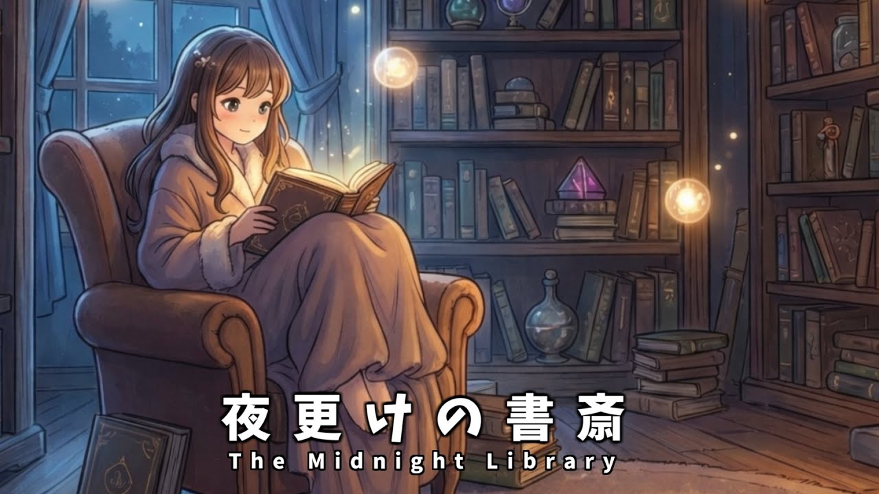 【癒し系Lo-Fi】夜更けの書斎で読書するBGM「夜更けの書斎」｜フリーBGM / Chill / 作業 / 睡眠