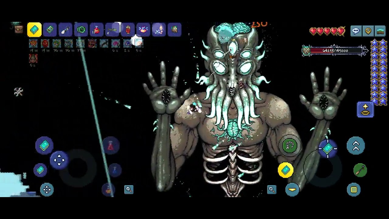 Moon lord boss fight Terraria full