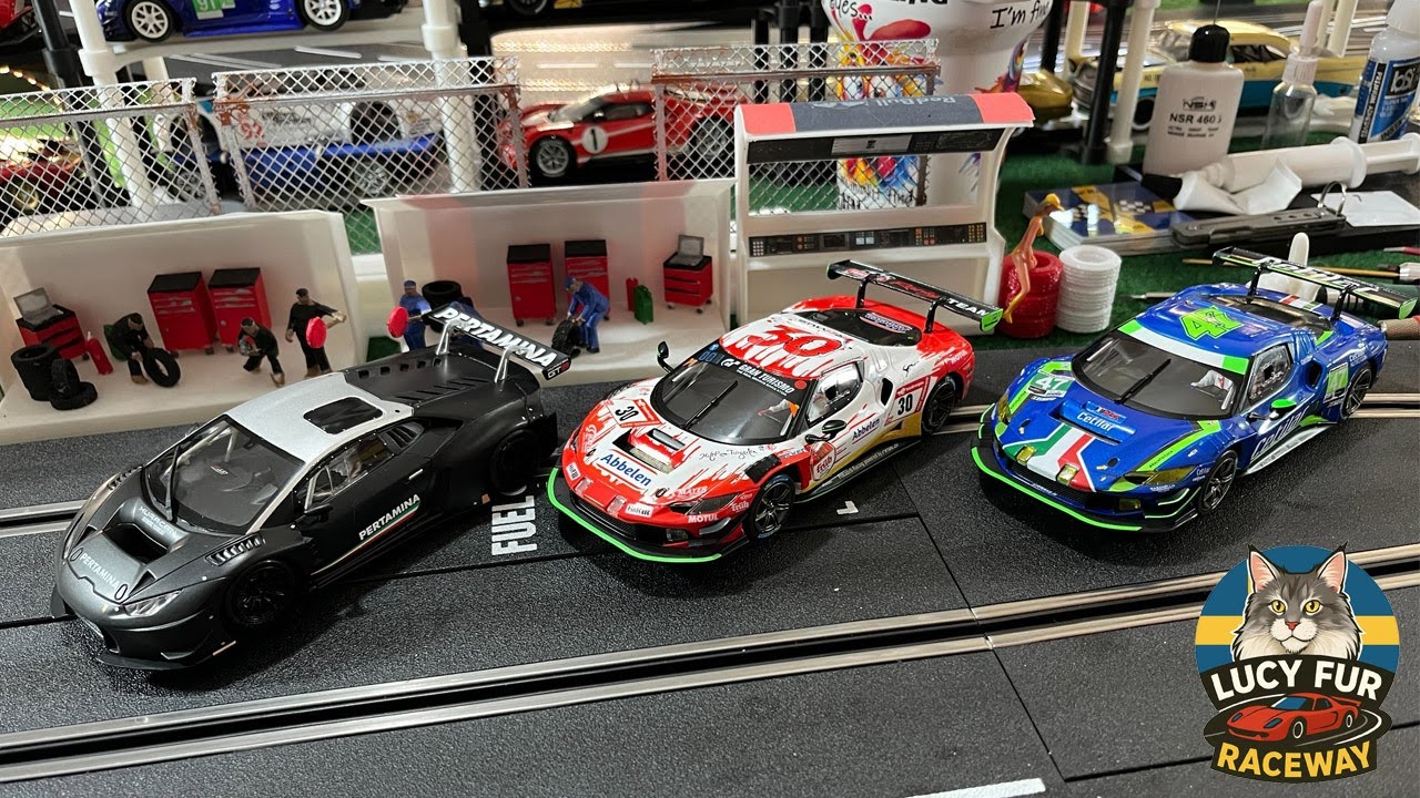 Sideways Ferrari 296 unbox & tune #slotcarsareback #slotcarracing #ferrari #sideways