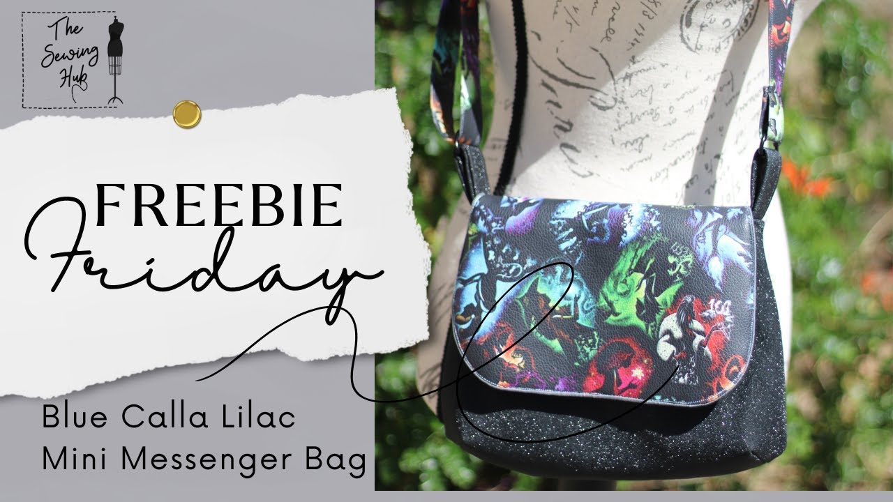 Blue Calla Lilac Mini Messenger Bag