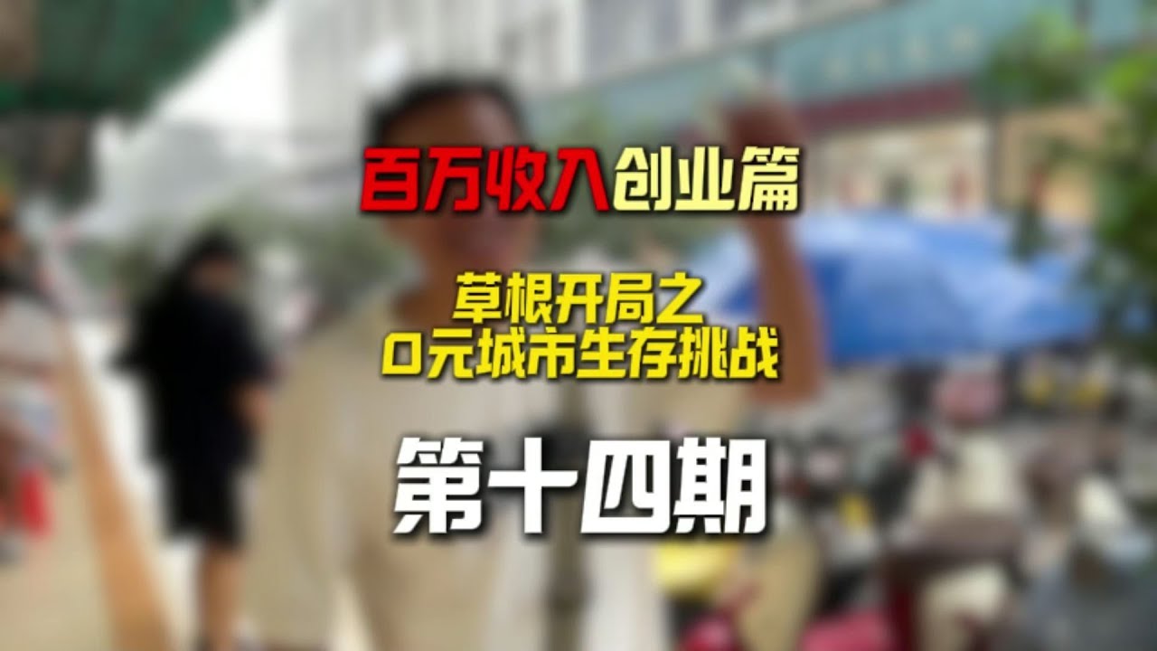 草根开局之0元城市生存挑战丨百万收入创业篇丨生活分享丨第十四期