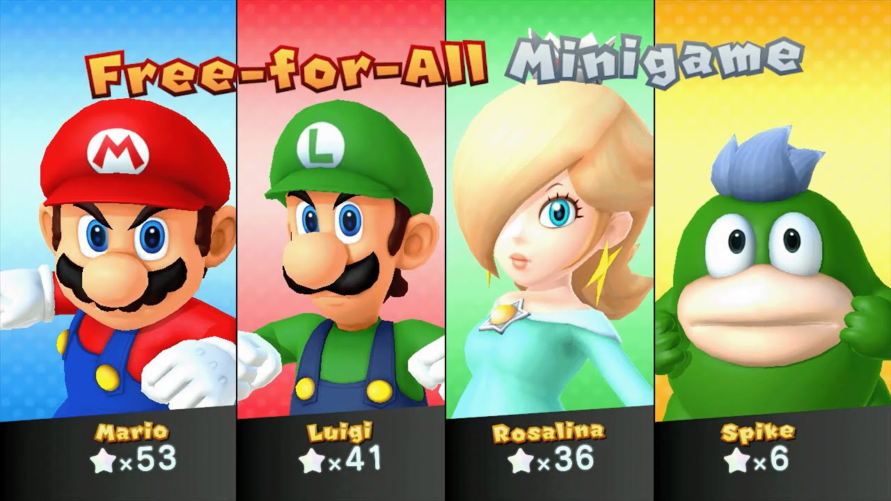 Mario Party 10 - Mario vs Luigi vs Rosalina vs Spike - Chaos Castle