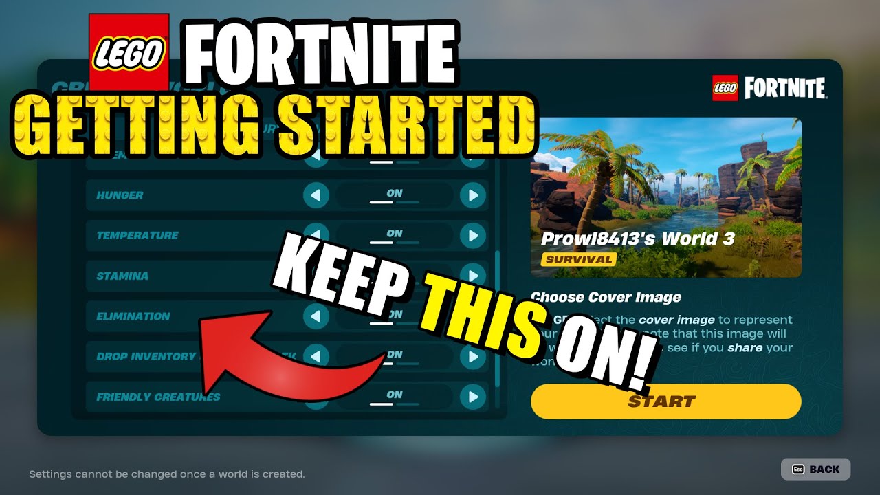 WATCH THIS BEFORE (Or After) Creating A New World | Lego Fortnite Guide