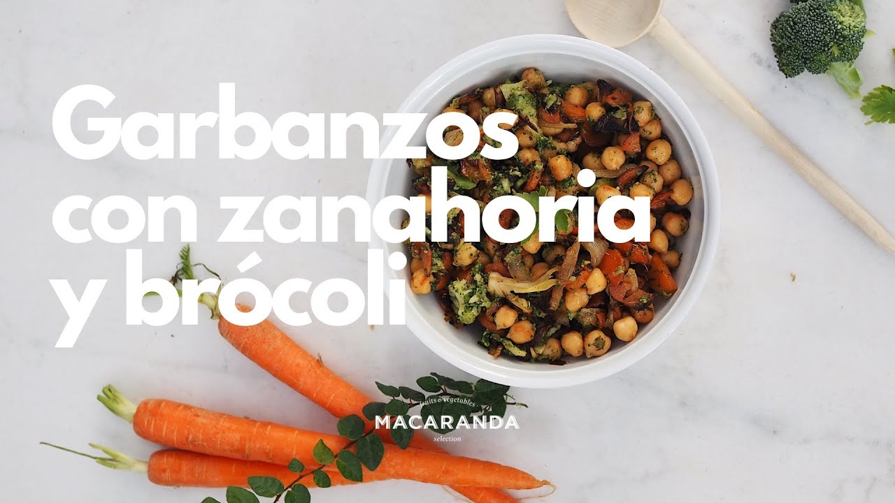 Garbanzos con zanahoria y brócoli