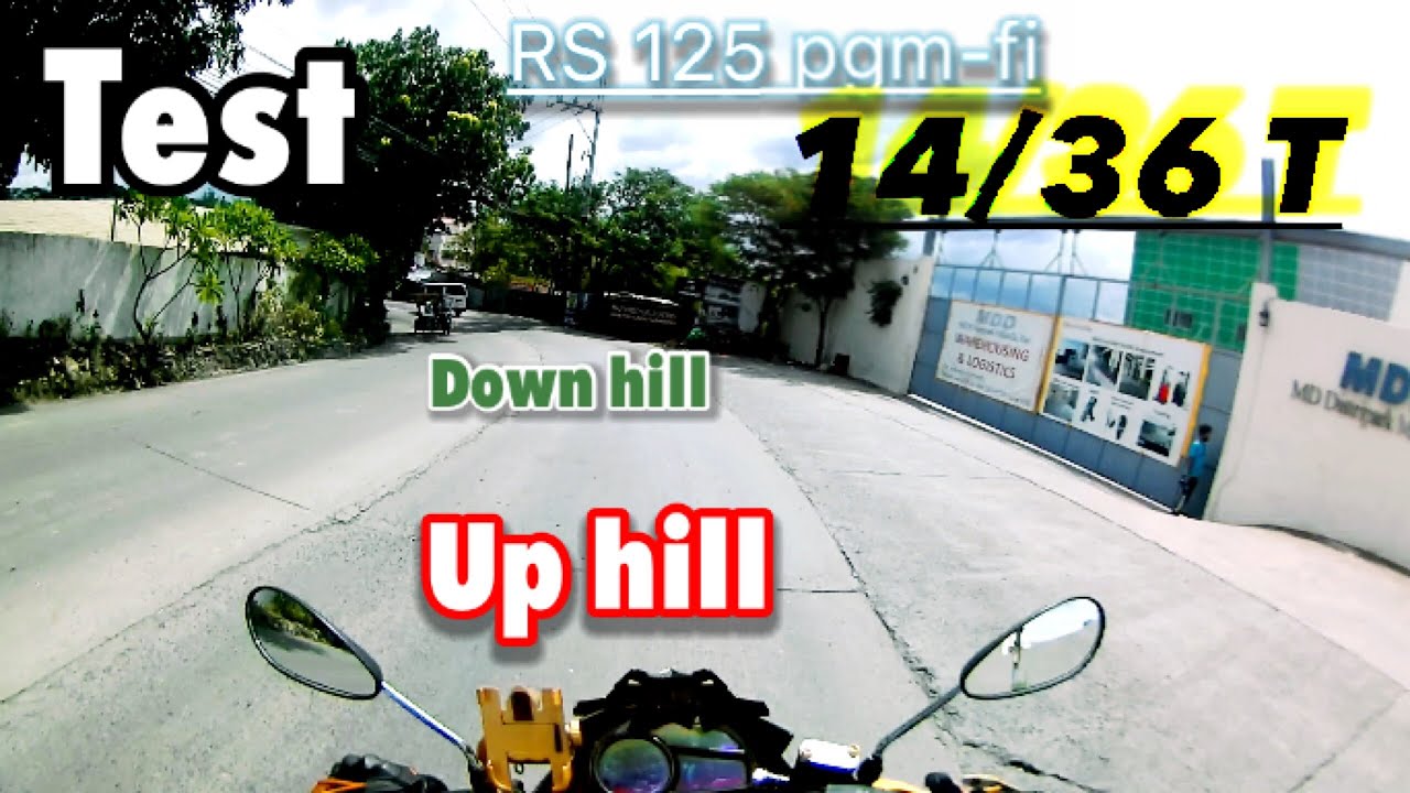 Rs 125 fi 14/36 Chain set Uphill & Down hill test