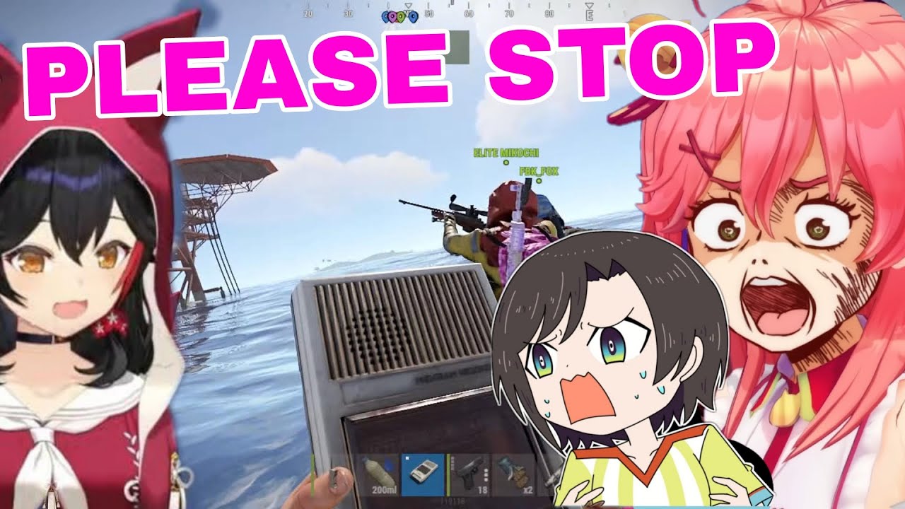 Ookami Mio Annoy Everybody With Her Cassette Recorder | RUST [Hololive/Sub]