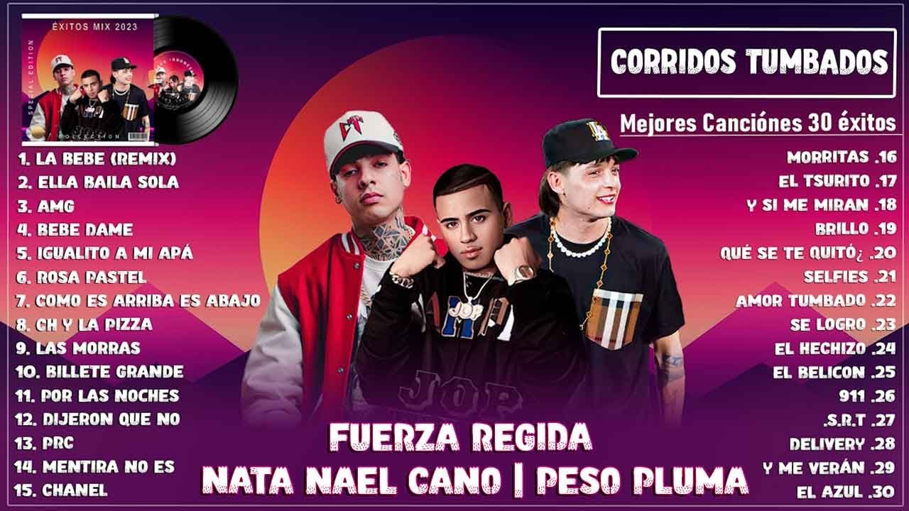 Mix Corridos 2023 - Peso Pluma X Fuerza Regida X Natanael Cano - Grandes éxitos 2023 (Letra/Lyric)