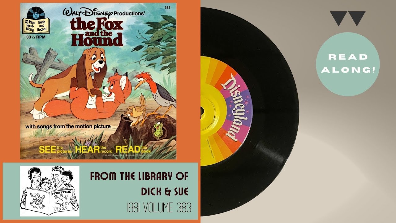 The Fox and the Hound (1981) | Disneyland Little Long-Playing Record 383 | Retro Read-Along Record