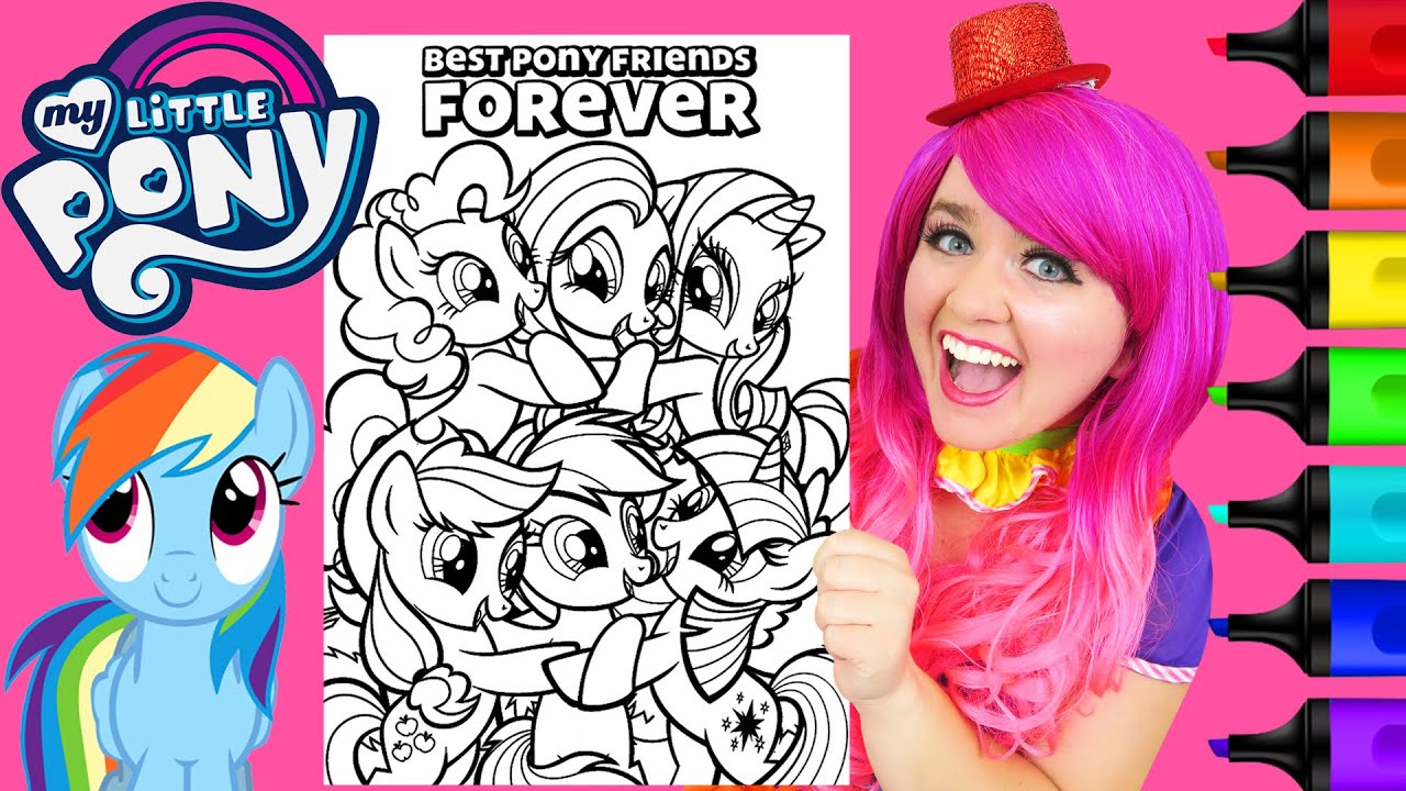 Coloring My Little Pony Mane 6 Ponies Coloring Page Prismacolor Markers | KiMMi THE CLOWN