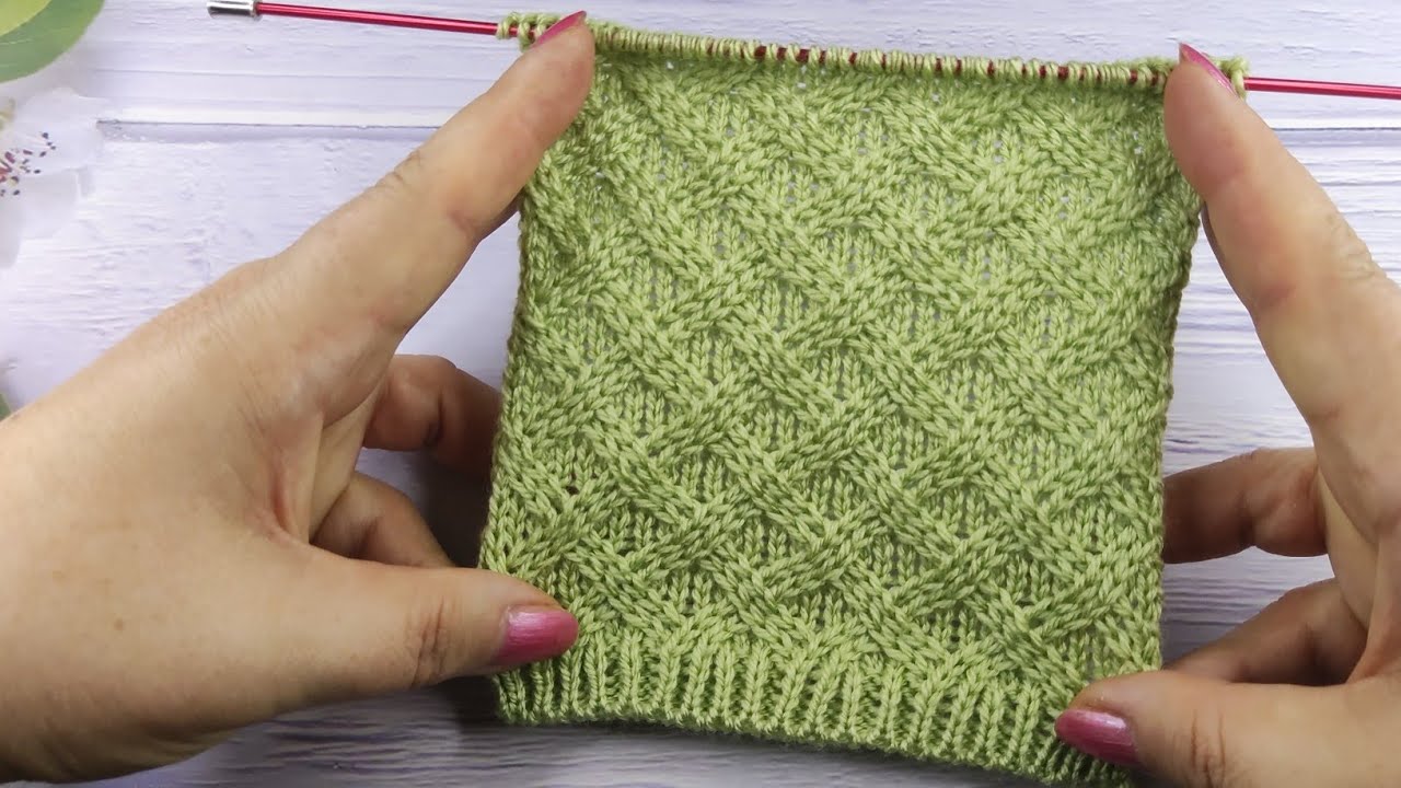Diamond Stitch Knit Pattern | Rautenmuster stricken | Punto Rombi ai ferri| Point Losanges au Tricot