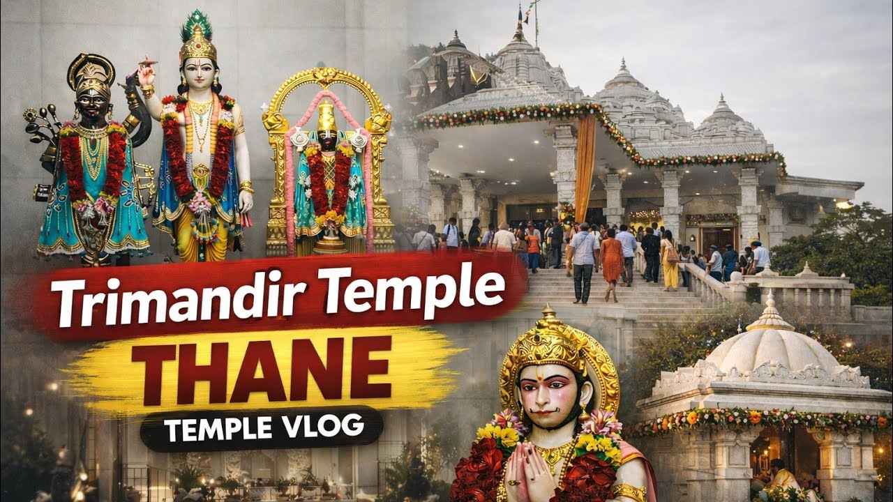 Tri-Mandir / Newly Open in Thane 🔥/ Radha-Krushna Mandir/ All gods darshan / Only Rushabh Vlog 