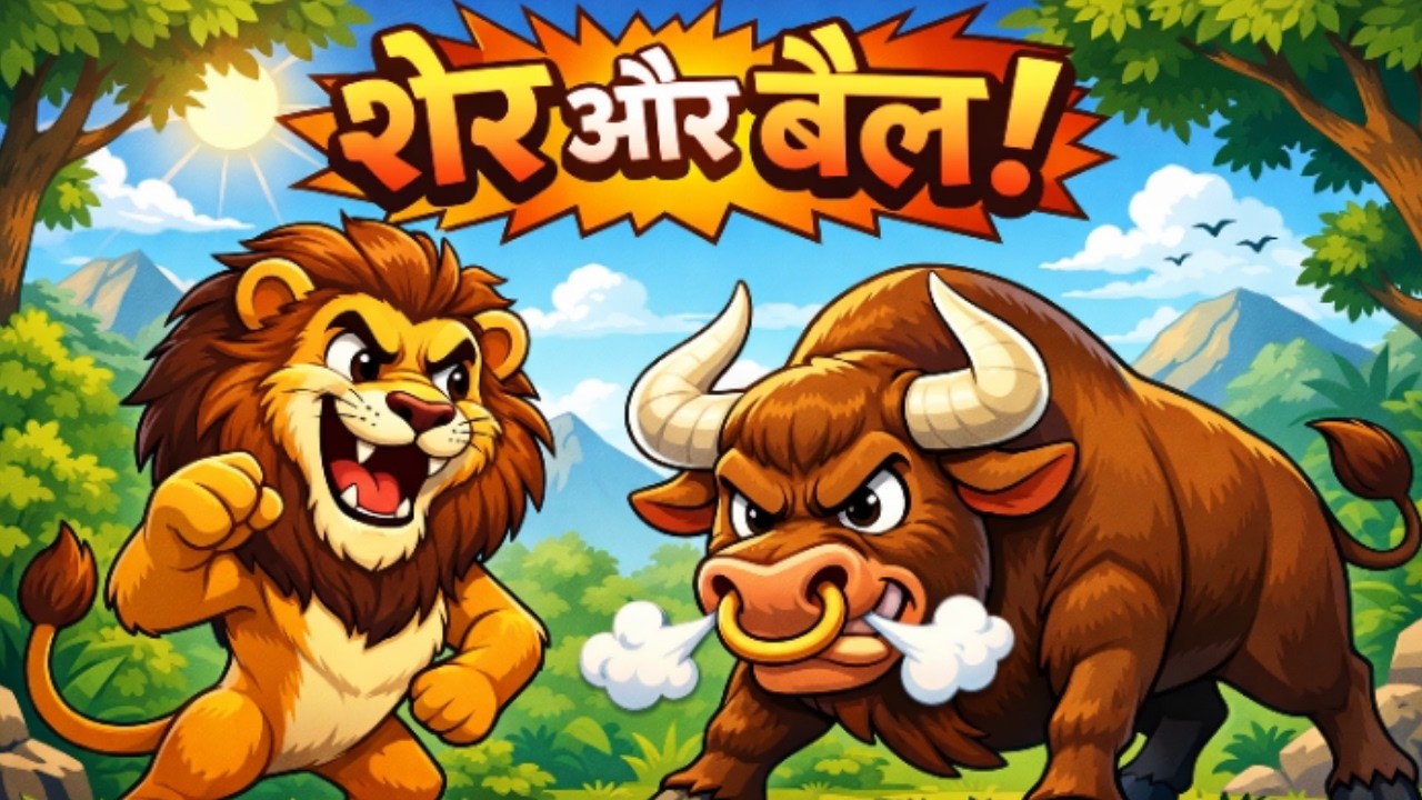 Takatwar Sher Aur Bail | Sher ki kahani | Bail aur Sher ki kahani | hiran ki kahani @BkidsTv757