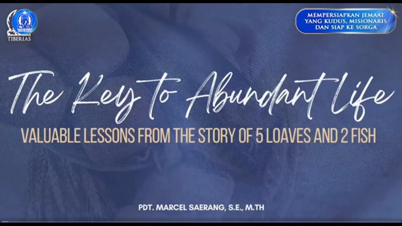 KKR Kaum Muda BOANERGES | The Key To Abundant Life | Pdt. Marcel Saerang, S.E., M.Th. | 04012026