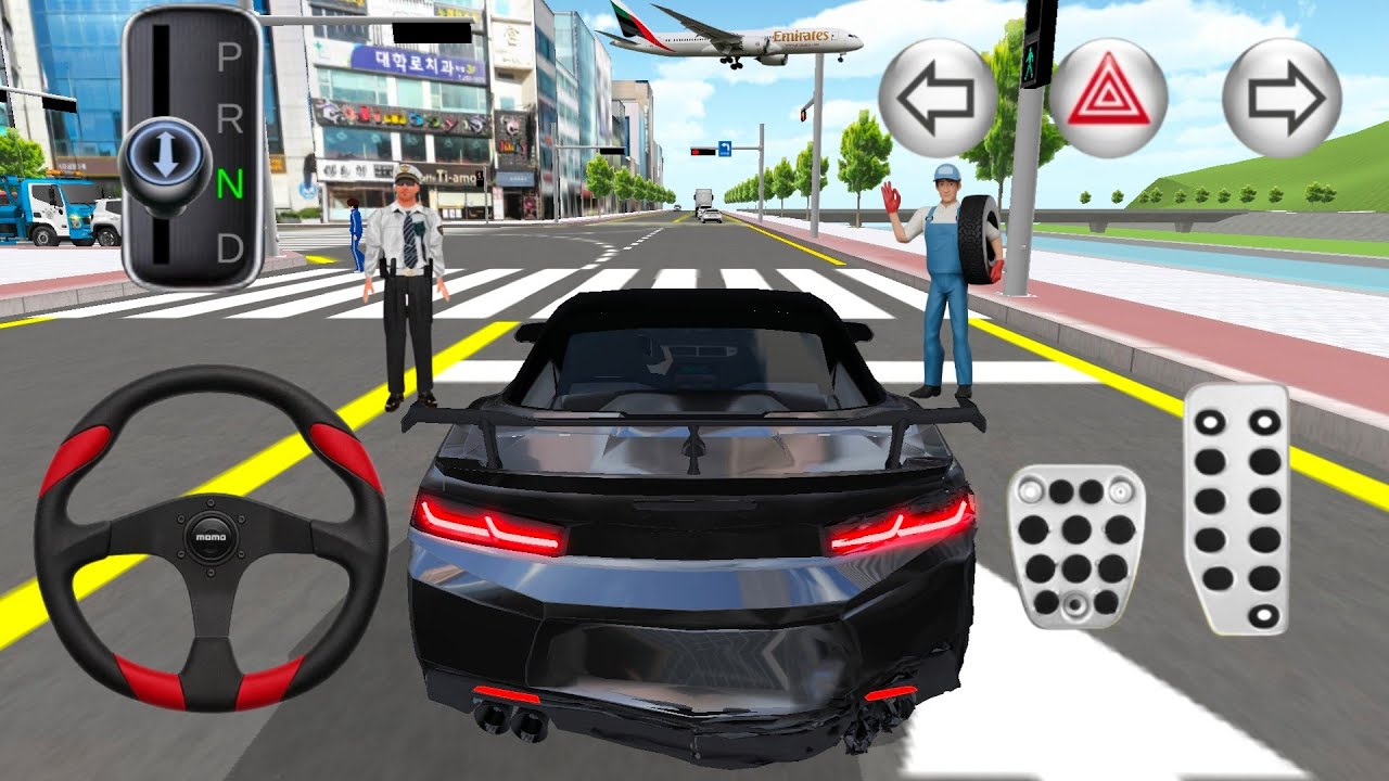 🚗Sharp Turns & Perfect Parking! Camaro in 3D Driving Class Car Games 