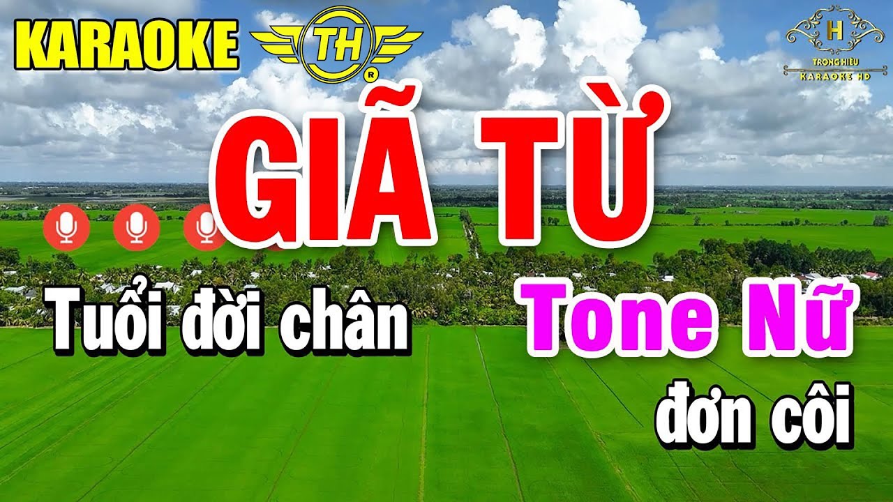 Giã Từ Karaoke Tone Nữ ( Em ) Nhạc Sống Âm Thanh Rất Hay | Trọng Hiếu