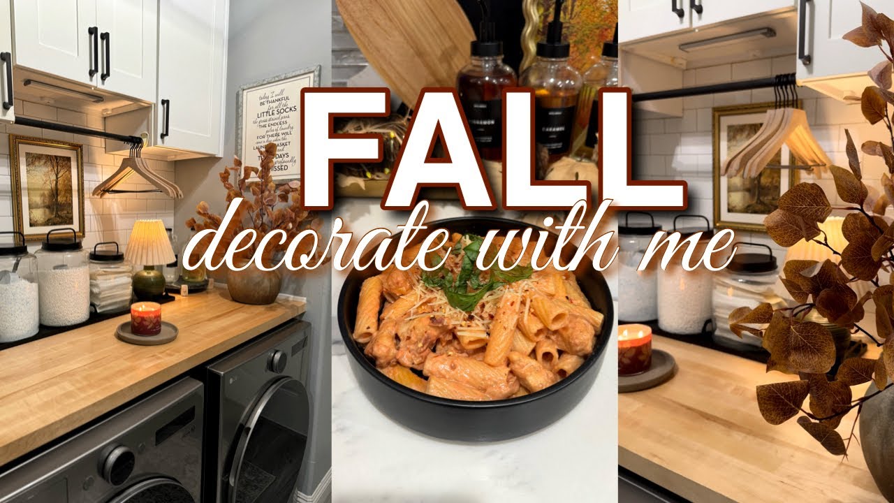 FALL DECORATE WITH ME | DECORATE MY LAUNDRY ROOM WITH ME | FALL DECOR 2024