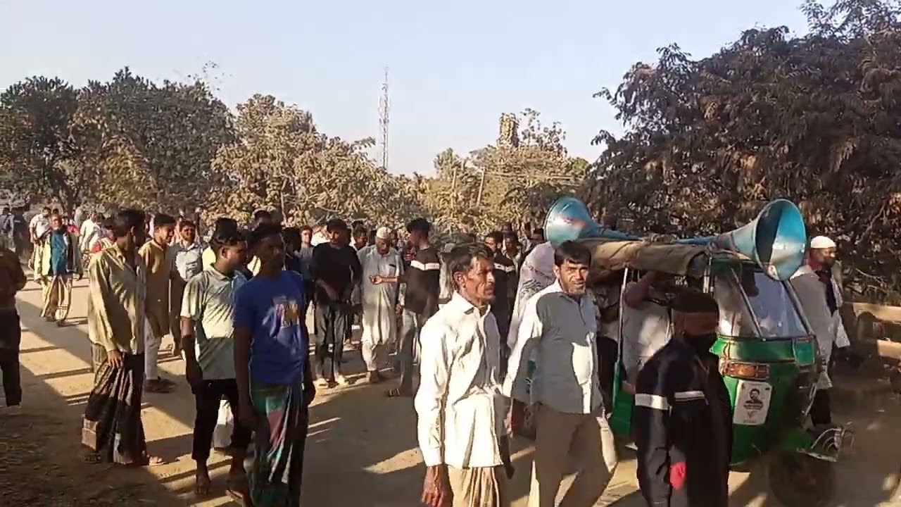 হুমাম কাদের চৌধুরী ধানের শীষের পক্ষে গন/মি/ছিলে ইউসুফ চৌধুরীর নেতৃত্বে 
