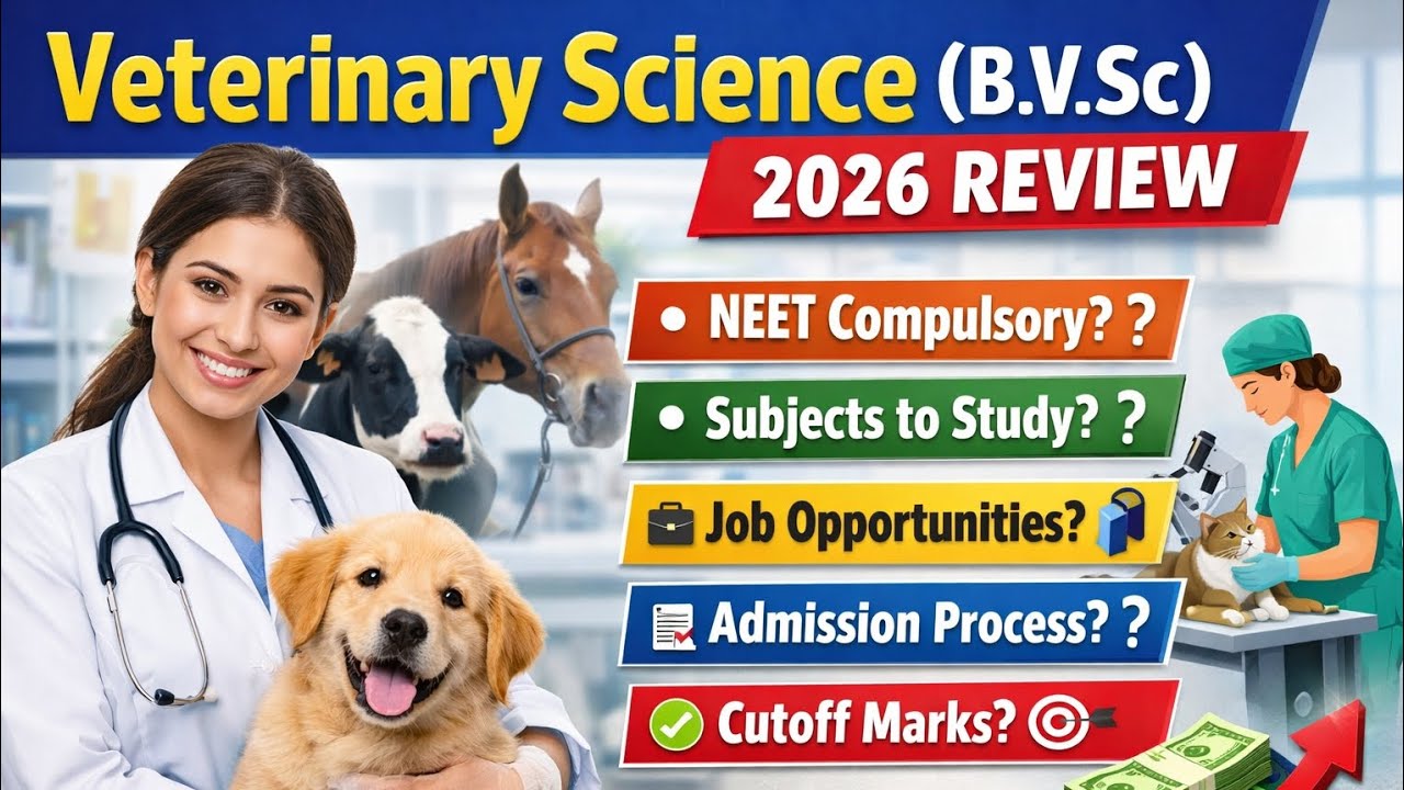 BVSc Veterinary Science Course |Eligibility| Admission| job opportunities |details in Tamil 2026