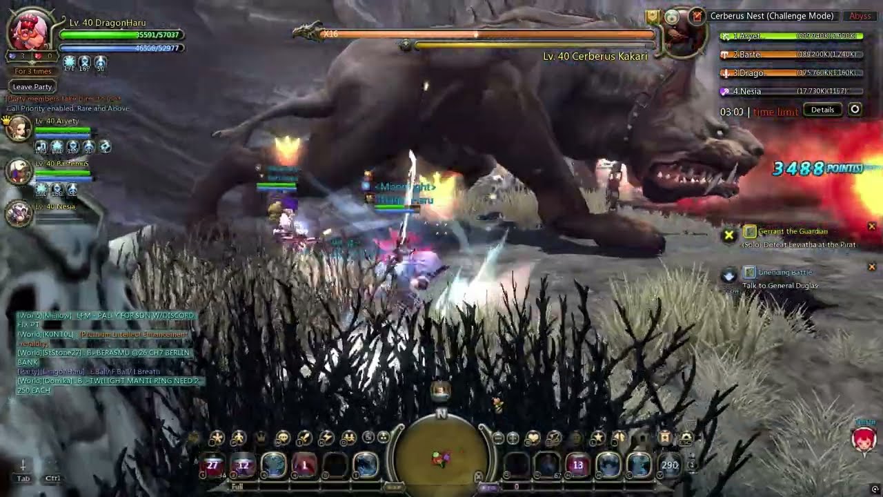 Dragon Nest Classic | Cerberus Nest (Challenge Mode) | Sword Master (Magic) 40 Cap