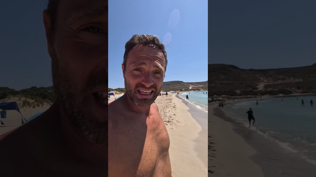 Creta est - Italia, (parte 26) isola di ELAFONISOS - SIMOS beach . (Grecia) FullHd video #greece