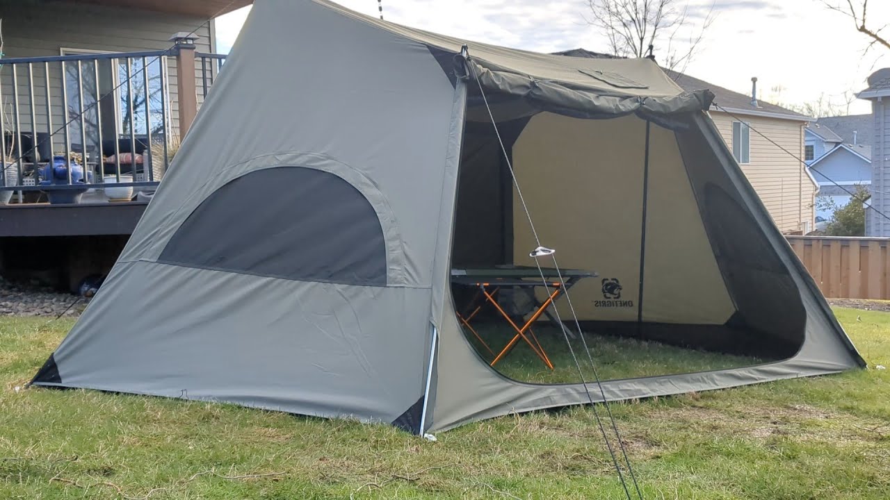 OneTigris Homestead TC Hot Tent in the Rain