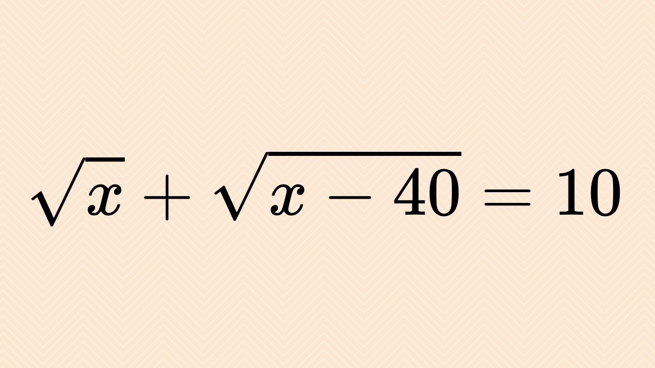 Germany | A Nice Square Root Algebra Problem | Math Olympiad