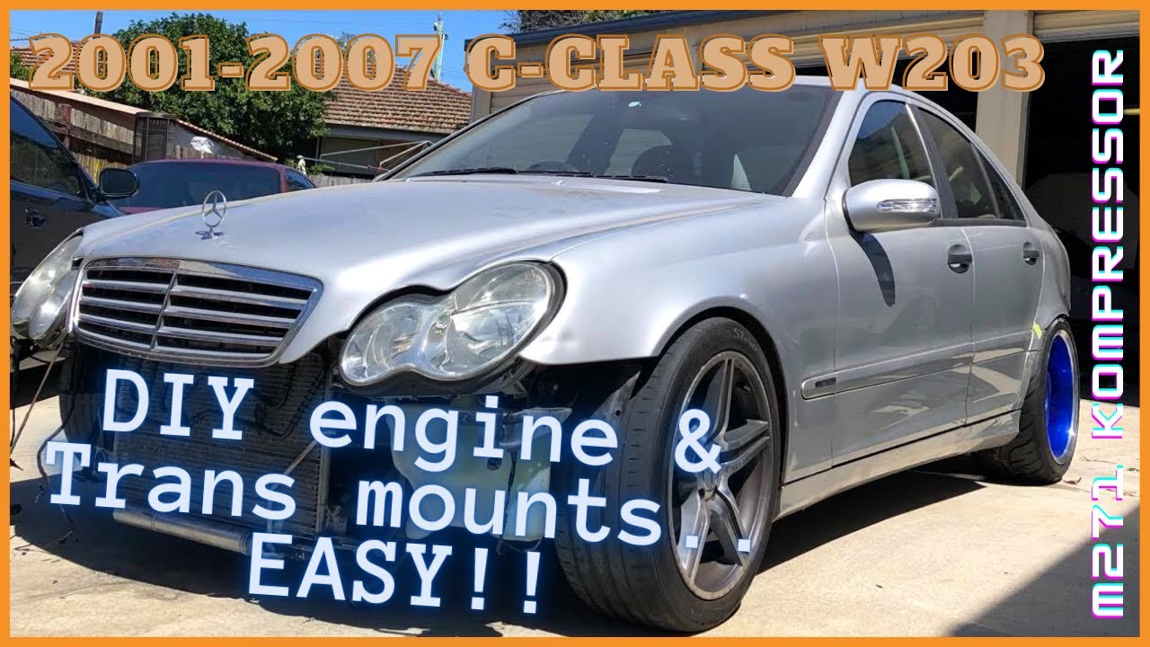 DIY Mercedes C-Class W203 [2001-2007 M271] Engine and transmission mount replacement!